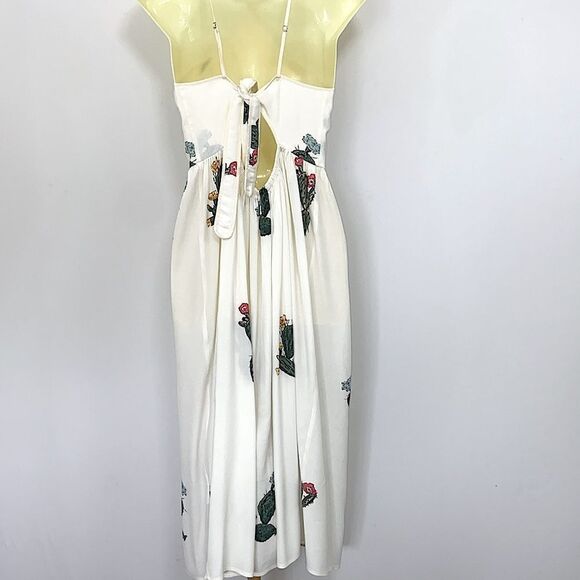 WildFox Dress Maxi”Cactus Flower “ Rayon 16” Slit sides NWOT Sz Small - Picture 7 of 11